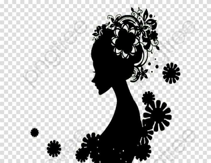flower,silhouette,black,clipart,girl,free download,png,comdlpng