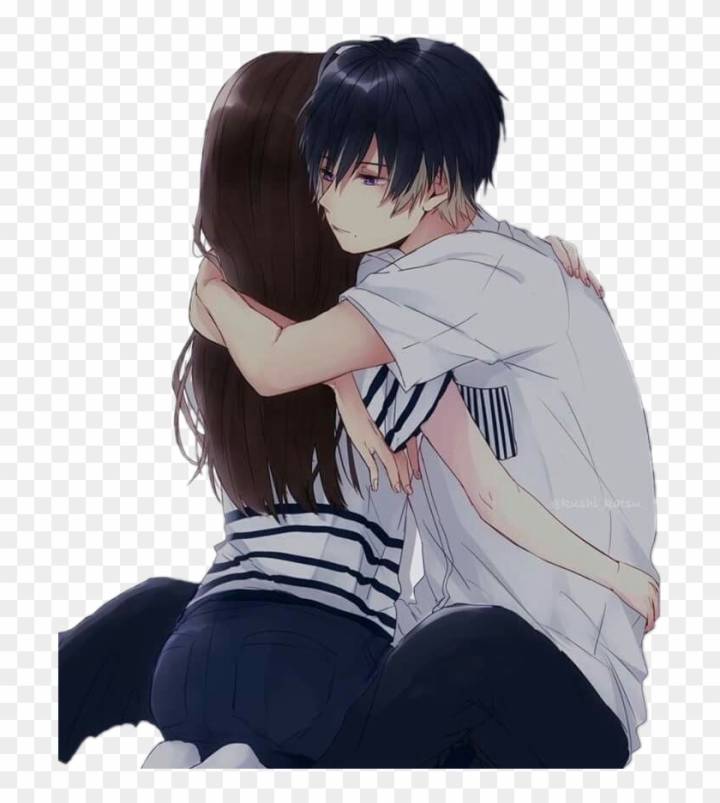 Free: hugs #anime #couple #animecouple - Anime Girl And Boy Love, HD Png  ... 