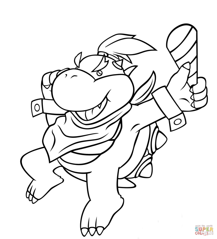coloring,pages,bowser,jr,coloring,page,printable,free download,png,comdlpng