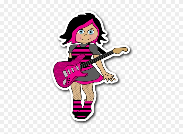 חינם: Pink Punk Rock Girl Vinyl Die Cutחינם: Pink Punk Rock Girl Vinyl Die Cut  