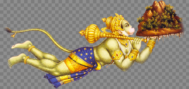Lord Hanuman, Krishna, and Radha, Hanuman Flying, religion, hinduism, hanuman  png | Klipartz