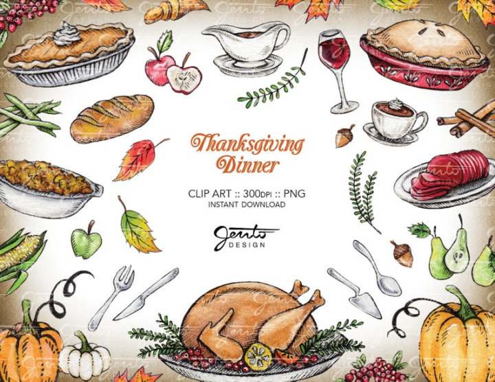 thanksgiving dinner clip art free