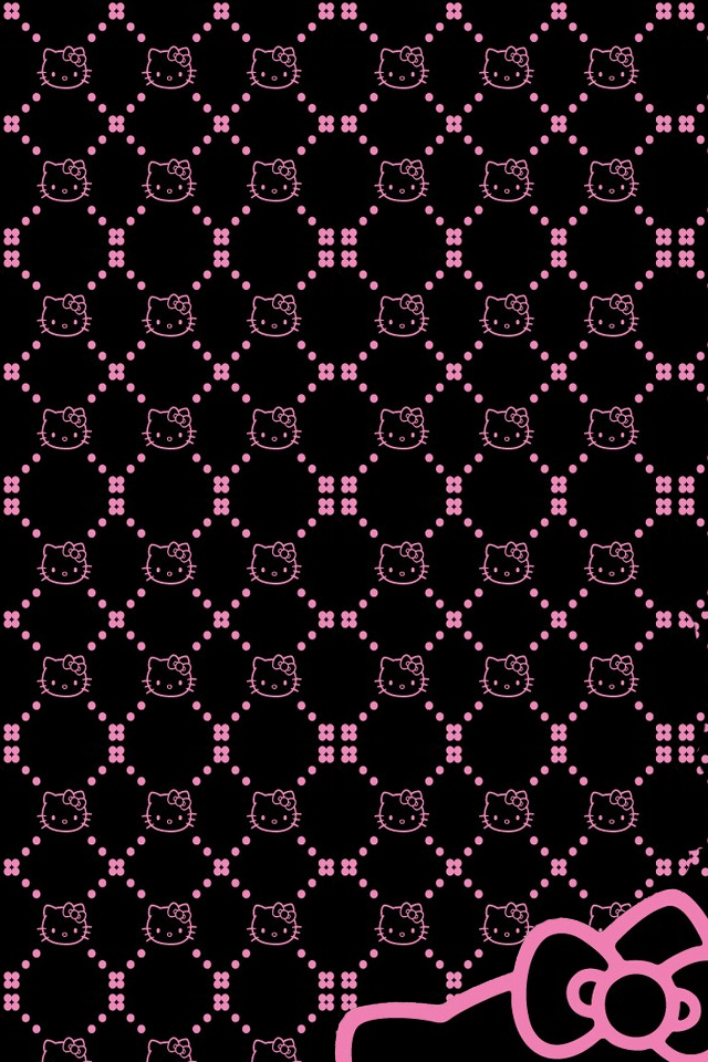 black hello kitty wallpaper iphone