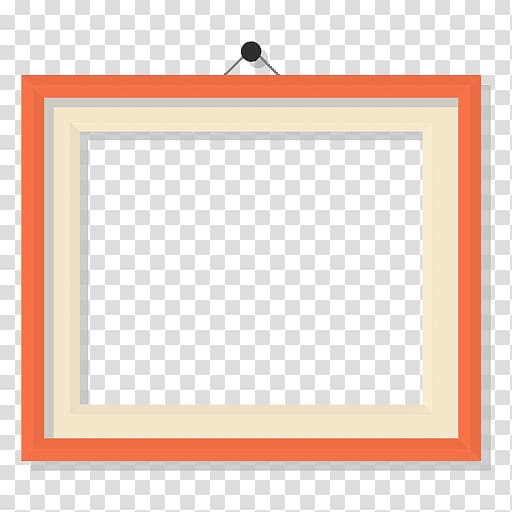 Free: Orange and white frame template, Rectangle Area Frames