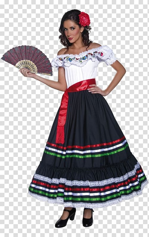 Free: Mexican cuisine Costume Dress Mexico Clothing, fancy dress  transparent background PNG clipart 