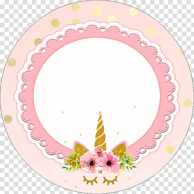 Free: Round pink floral plate illustration, Birthday Party Paper