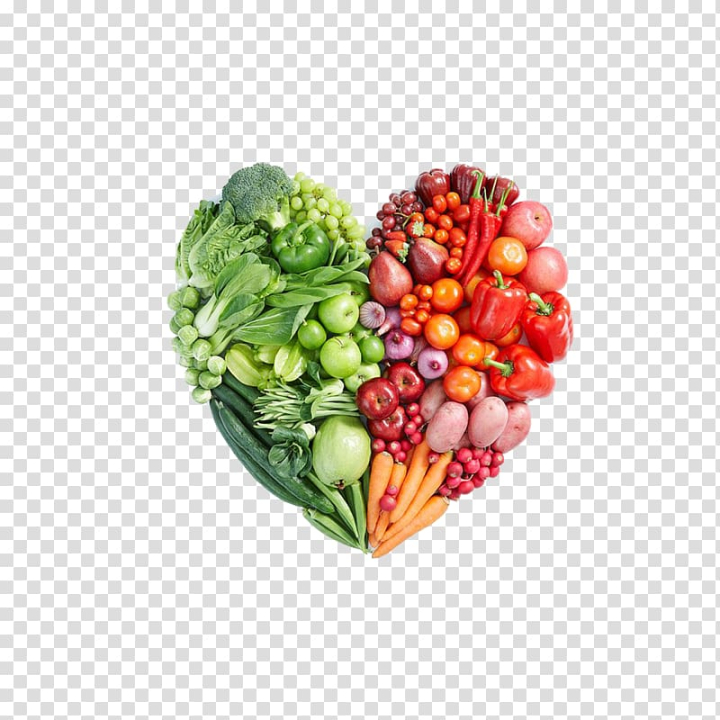 fruits and vegetables heart clipart no background