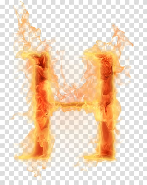 Wall Mural Fire letter H 