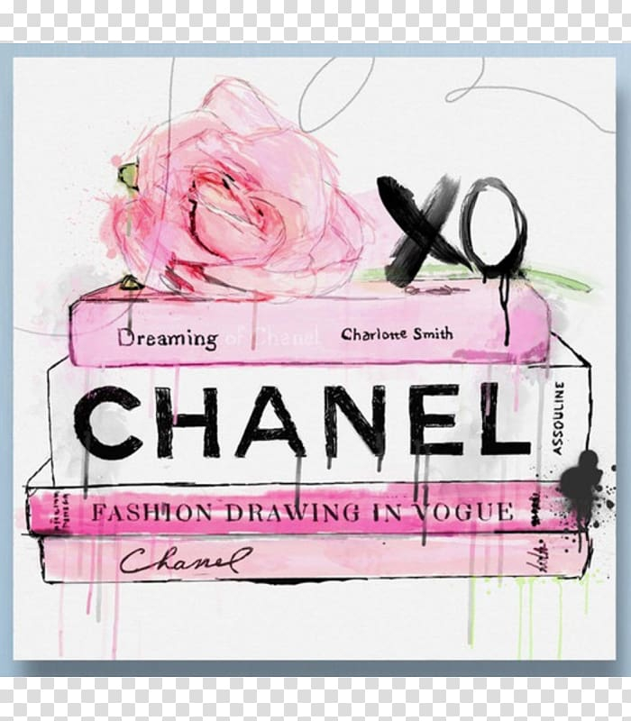 Pink Chanel bag illustration transparent background PNG clipart