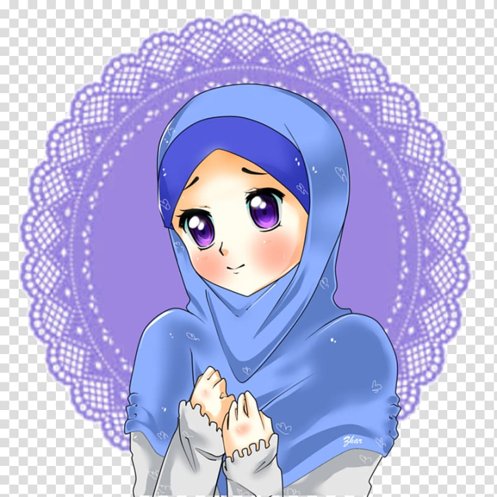 Free: Anime Muslim Hijab Drawing, Anime transparent background PNG clipart  