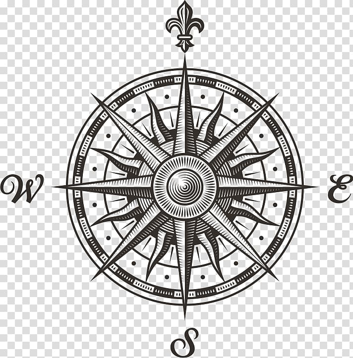 blank compass rose vector