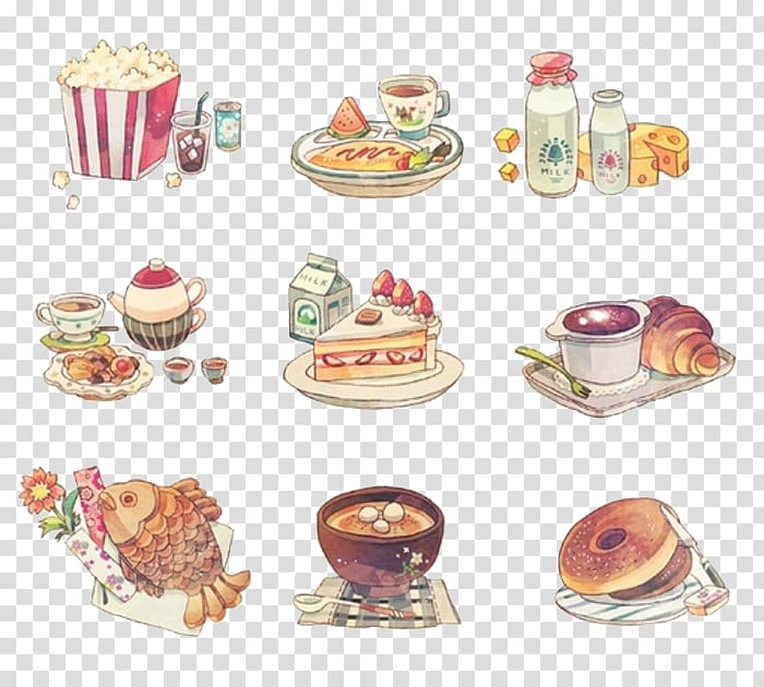 Free: Breakfast Food Lunch Anime Dish, Breakfast Food transparent  background PNG clipart 