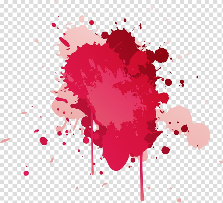 red watercolor paint splatter