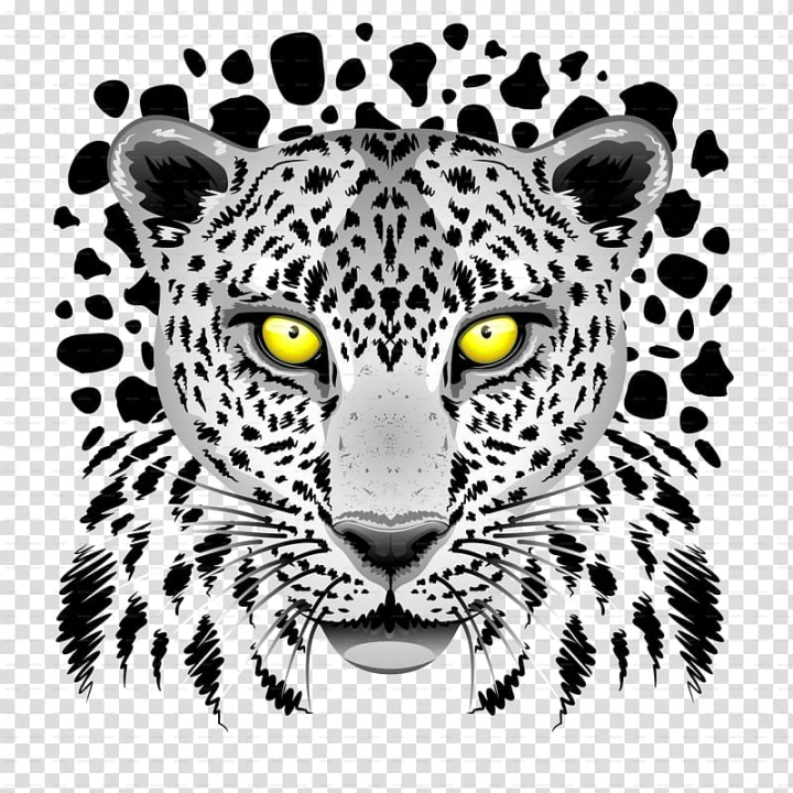 snow,leopard,black,panther,mammal,animals,cat like mammal,carnivoran,monochrome,head,fauna,wildlife,big cats,terrestrial animal,snout,animal,whiskers,visual arts,panthera,yellow,organism,monochrome photography,big cat,black and white,cheetah,clouded leopard,endangered species,jaguar,zazzle,snow leopard,tiger,felidae,black panther,white,illustration,png clipart,free png,transparent background,free clipart,clip art,free download,png,comhiclipart