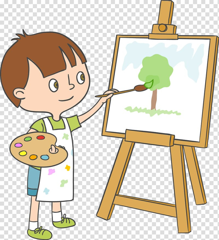 Kid art painting cartoon canvas.  Free Photo Illustration - rawpixel