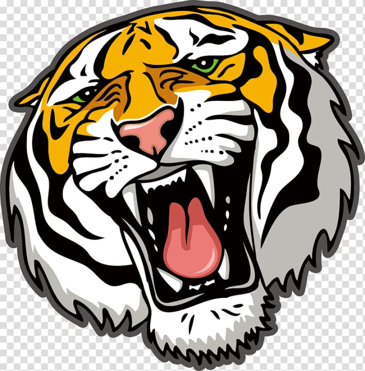 painted tiger face clip art