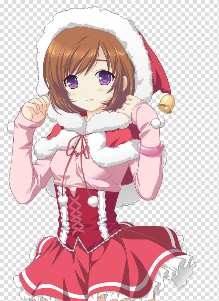 How to Draw Anime Christmas Santa Hat Girl - AnimeOutline