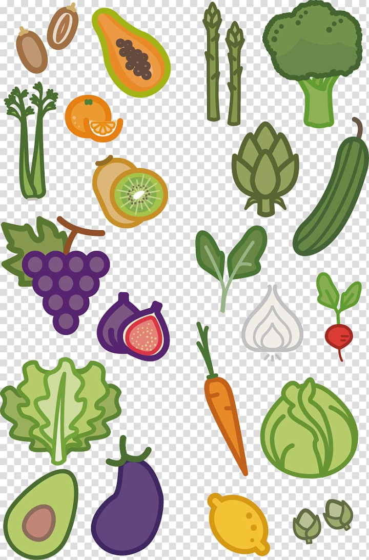 Free: Fruit Vegetable Cartoon , Fruits and vegetables cartoon transparent  background PNG clipart 