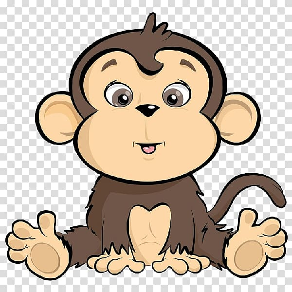 Free: Monkey Cartoon Drawing , baby animals transparent background PNG  clipart 
