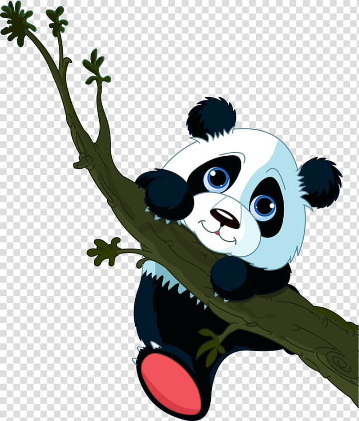 Free: Giant panda Tree climbing Cuteness , Panda climbing a tree  transparent background PNG clipart 