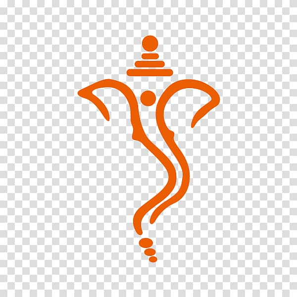 Free: Orange Ganesha logo, Shiva Ganesha Ganesh Chaturthi Hinduism Lakshmi,  elephant nose transparent background PNG clipart 