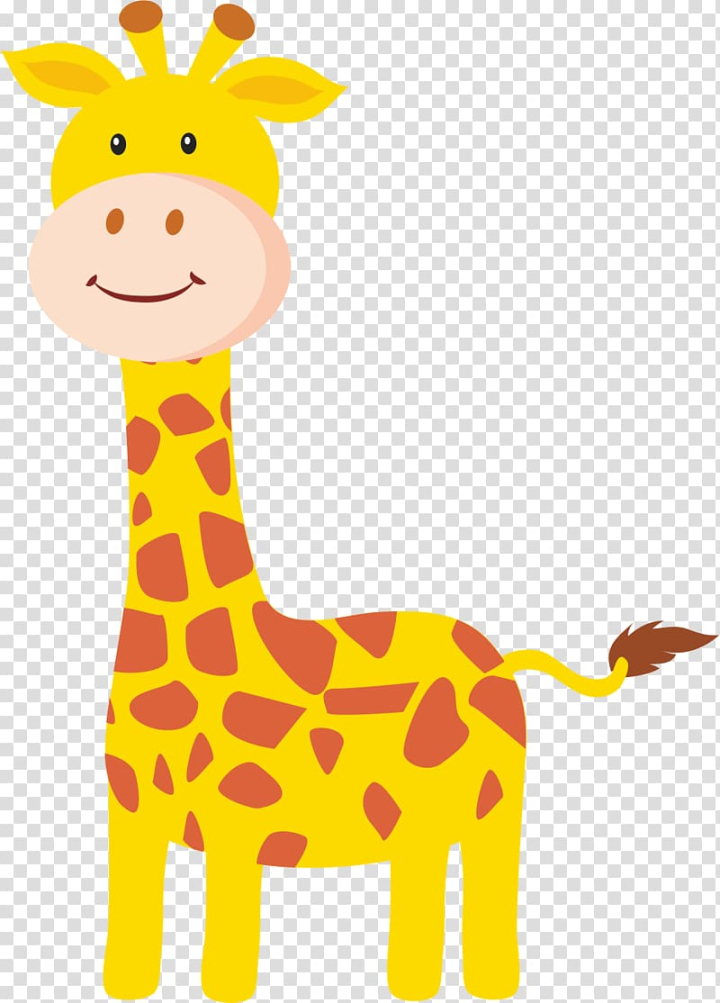 Free: Yellow and brown giraffe illustration, Baby Jungle Animals Zoo ,  jungle decoration transparent background PNG clipart 