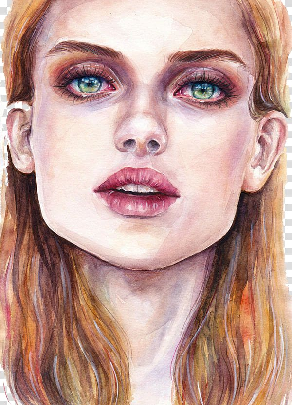 Free: Artist Watercolor painting Portrait, Oil painting beauty transparent  background PNG clipart 