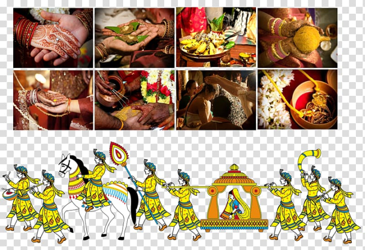 Free: Brown mehendi collage, Wedding invitation Baraat Hindu wedding  Weddings in India , wedding banner transparent background PNG clipart -  