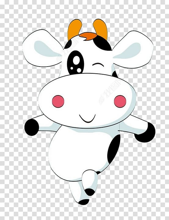 Free: Cattle Cartoon Animation, Cartoon cow transparent background PNG  clipart 