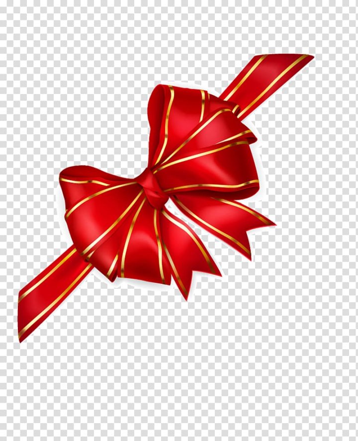 PNG. Red Ribbon bow. Stock Illustration