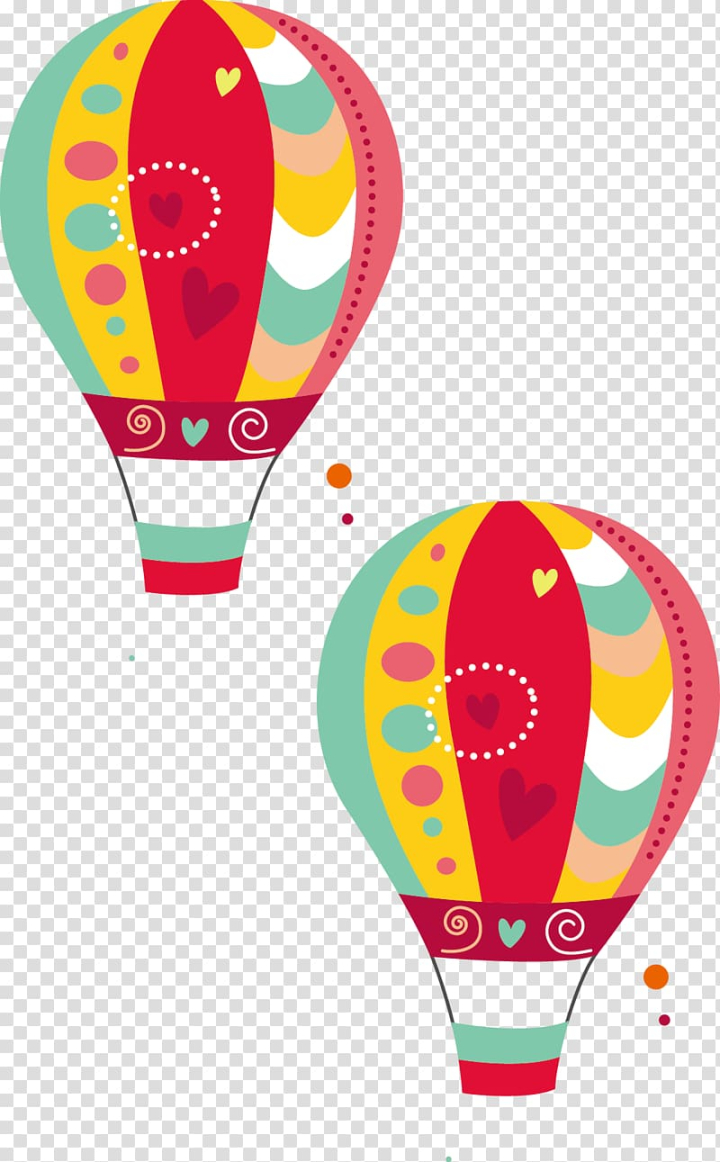 Free: Two yellow-red-and-green hot air balloons , Wedding invitation  Birthday Hot air balloon, Parachute cartoon cute transparent background PNG  clipart 