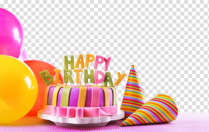 Free: Birthday cake Happy Birthday to You Party , Birthday Cake, pink and  green Happy Birthday cake decor transparent background PNG clipart -  