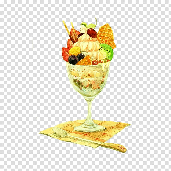 Parfait Ice Cream, Ice Cream, Chocolate, Strawberry PNG