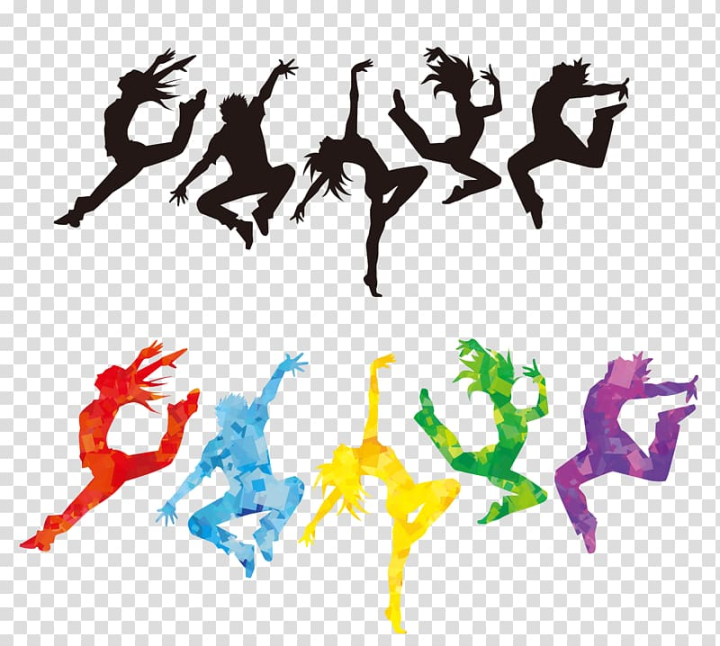 Of people jumping, Ballet Dancer Silhouette , Colorful Dancer ...