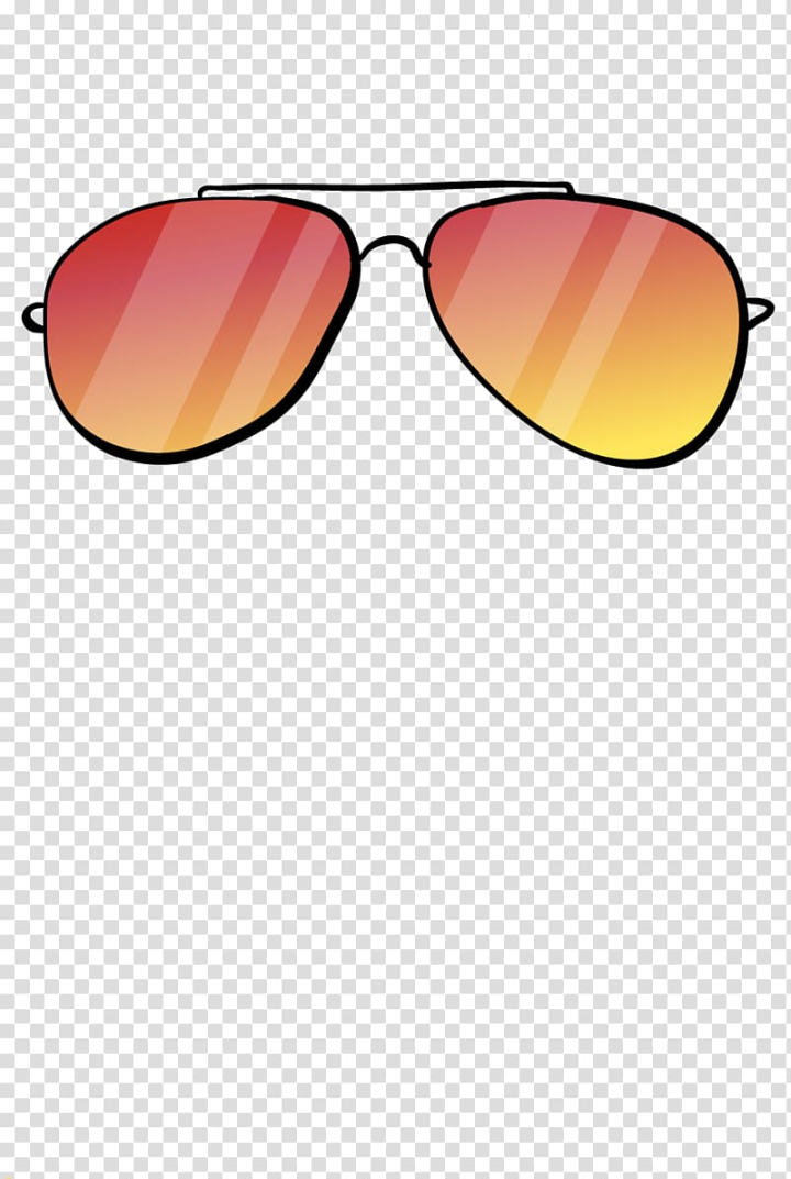 Free: Red and yellow lens sunglasses with black frames art, Sunglasses  Goggles Yellow, sunglasses transparent background PNG clipart 