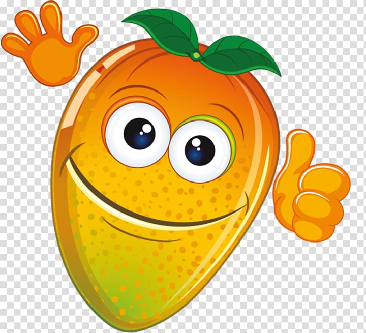 Free: Yellow and orange fruit illustration, Cartoon Smile Cuteness, Smiling  mango transparent background PNG clipart 