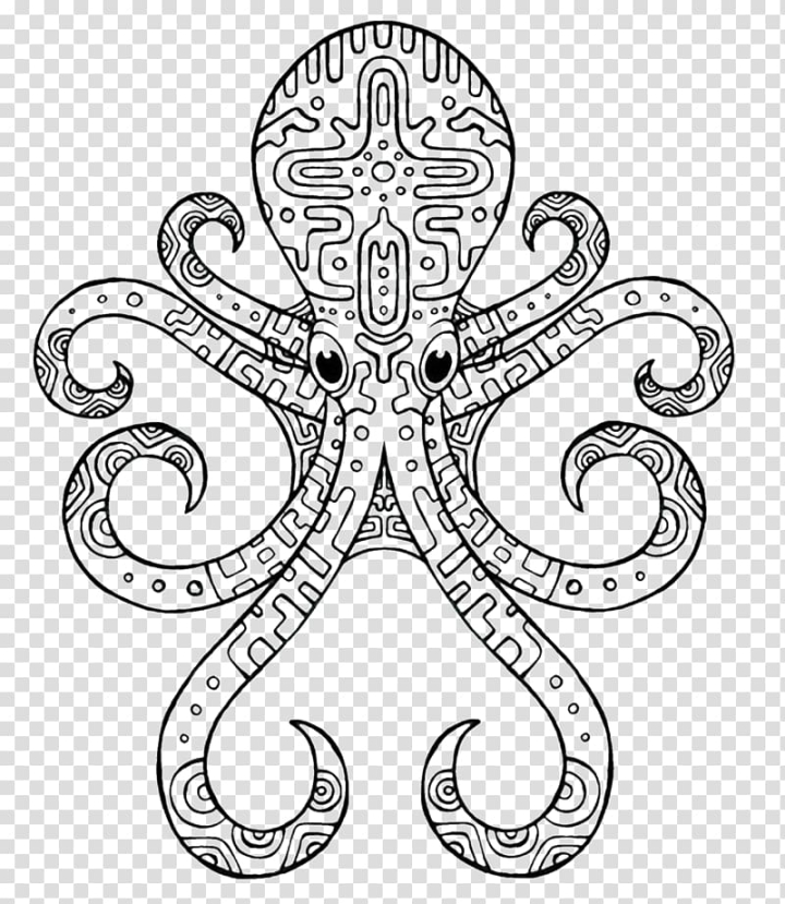 Free: Octopus Line art Drawing, octapus transparent background PNG