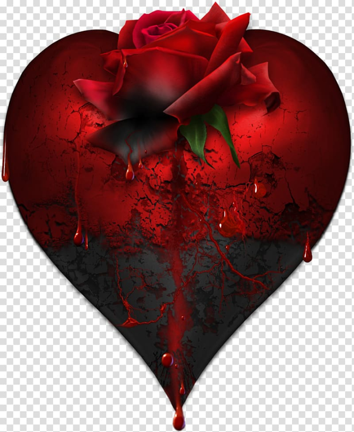 gothic bleeding rose tattoo