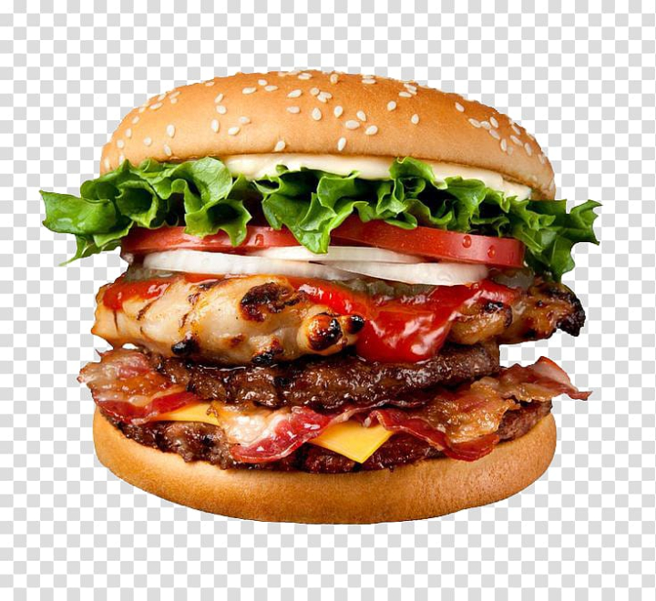 Free: Vegetable and meat burger, Hamburger Veggie burger Fast food Chicken  sandwich, Burger transparent background PNG clipart 