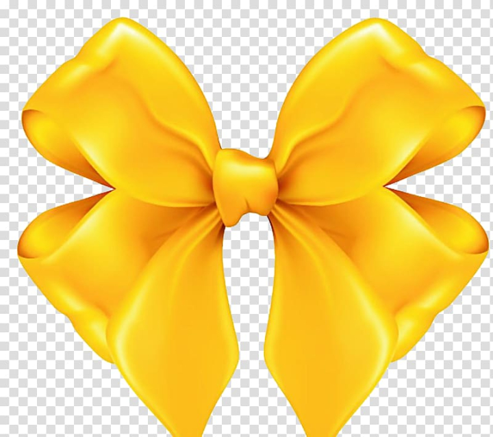 Yellow Ribbon Bow Vector Download