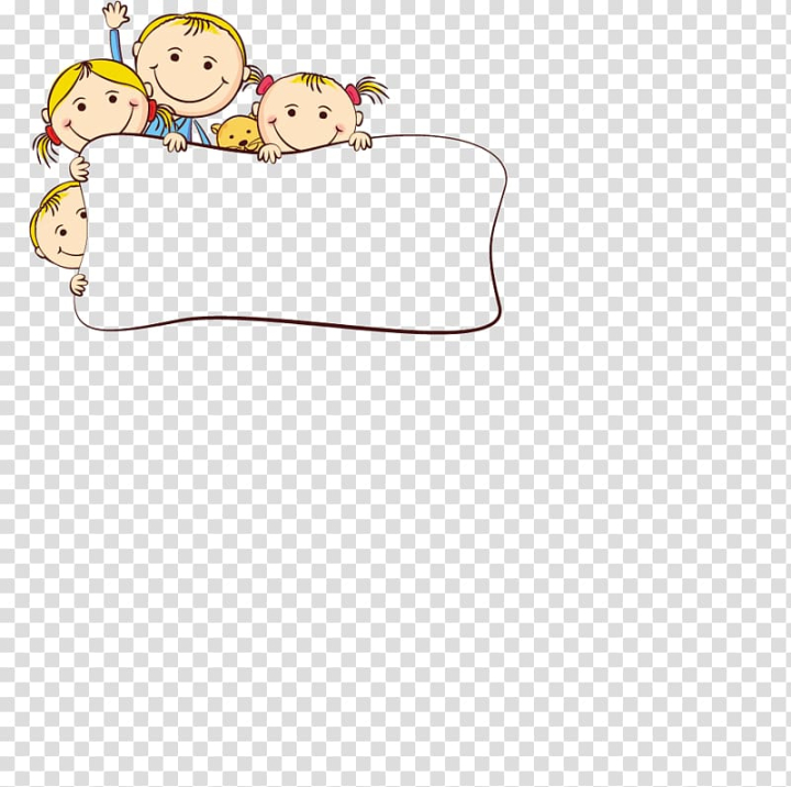 Free: Child Drawing frame School , Cute cartoon characters border  background transparent background PNG clipart 