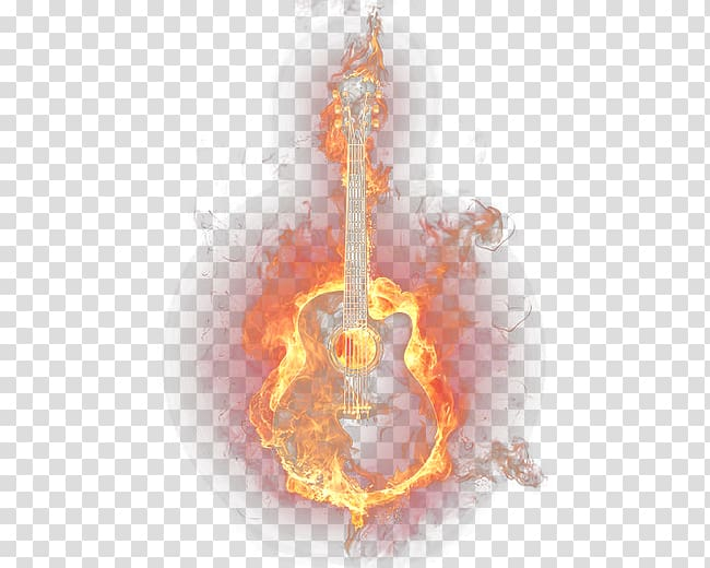 cool electric guitars on fire
