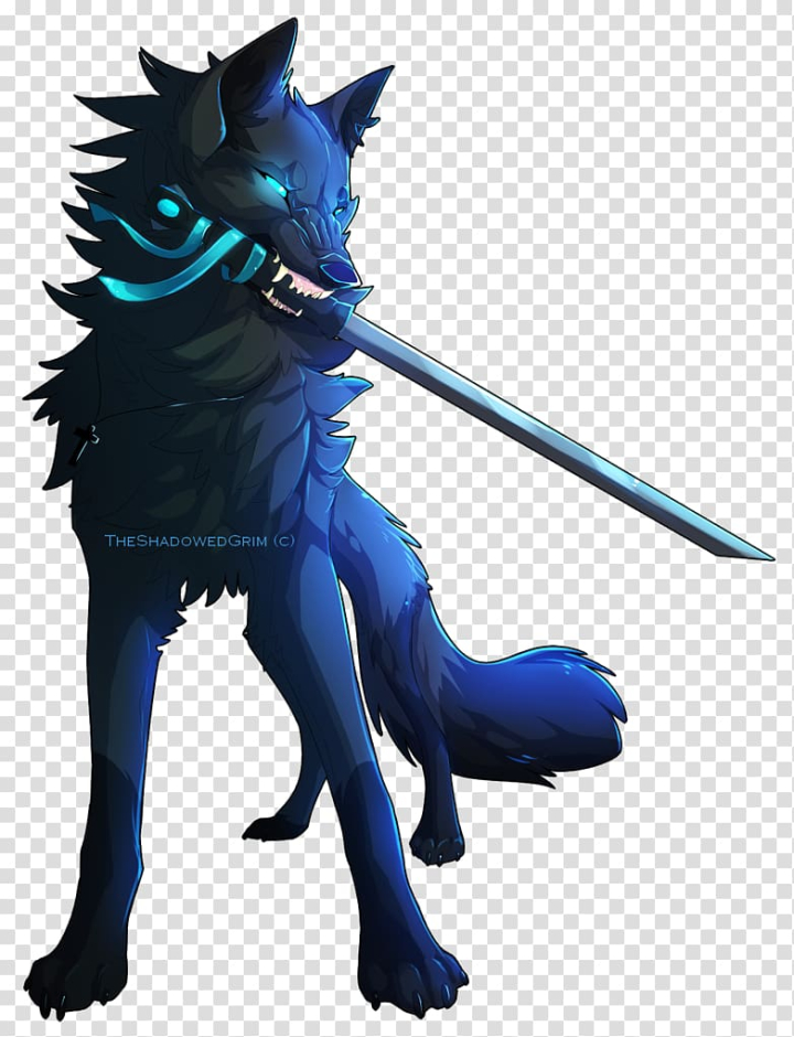 Free: Gray wolf Aniu Drawing Anime Pack, BLUE WOLF transparent background  PNG clipart 