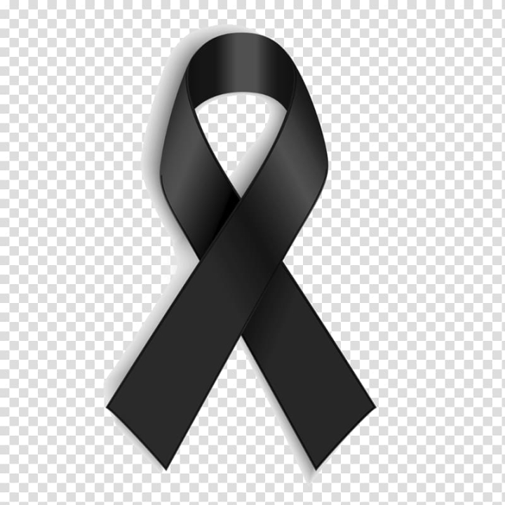 Free: Black ribbon, Black ribbon Awareness ribbon Mourning White