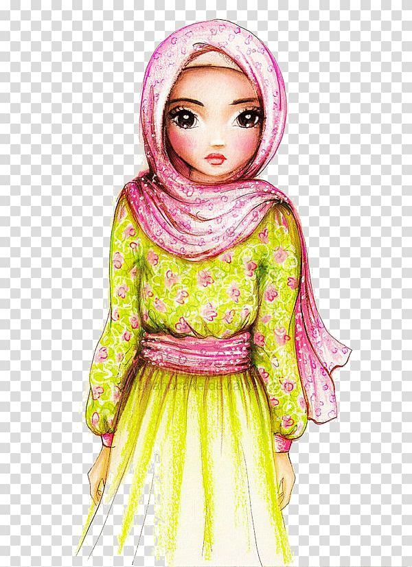 Free: Hijab Muslim Islamic art , Anime muslim transparent background PNG  clipart 