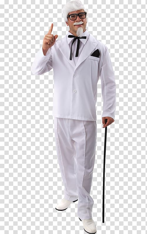 colonel,sanders,costume,party,fried,chicken,suit,jacket,halloween costume,necktie,formal wear,stethoscope,pants,uniform,physician,profession,professional,restaurant,standing,clothing,outerwear,dressup,finger,food  drinks,gentleman,halloween,white coat,colonel sanders,kfc,costume party,fried chicken,chicken - suit,suit jacket,png clipart,free png,transparent background,free clipart,clip art,free download,png,comhiclipart