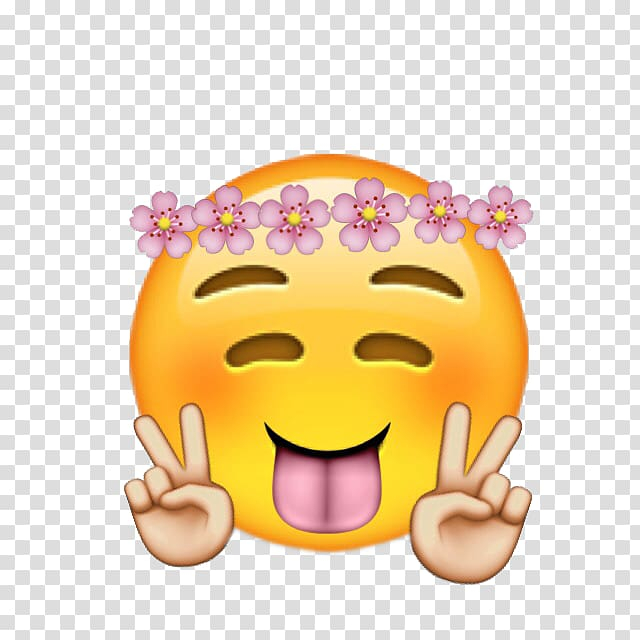 Free: Emoji Wreath Crown Flower Sticker, Emoji transparent