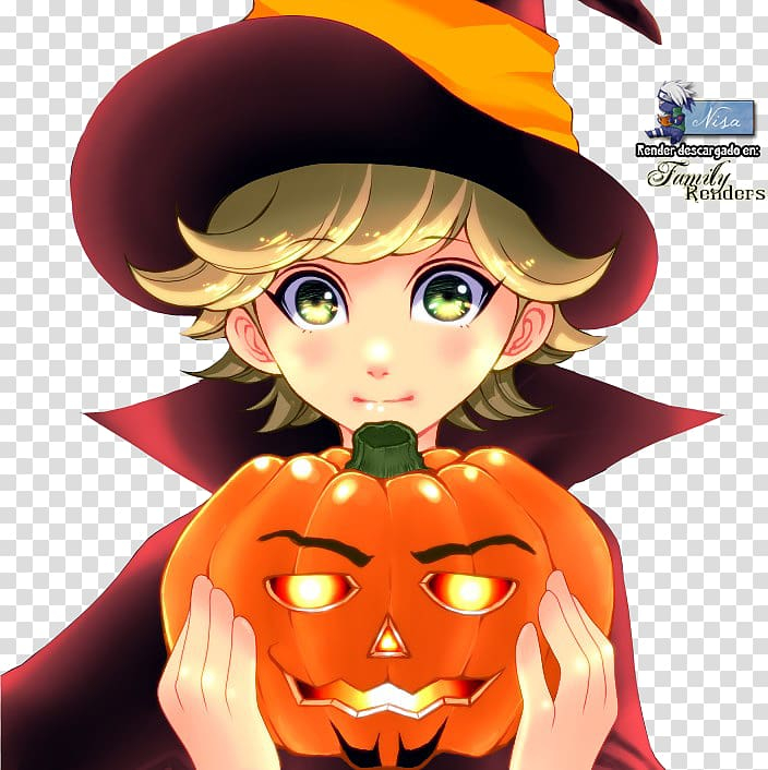 Candy pumpkin Anime Halloween Trick-or-treating, Anime, purple, cg Artwork  png | PNGEgg