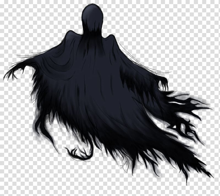 Black ghost reaper illustration, dementor Harry Potter , Harry Potter