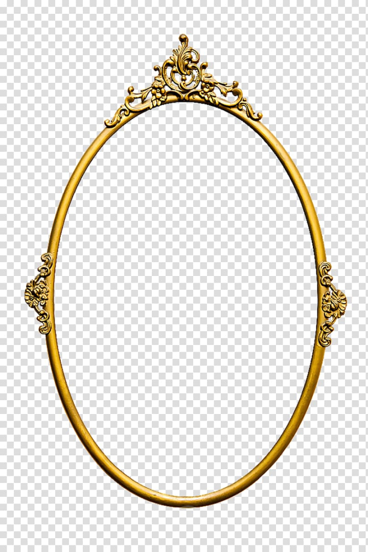 oval gold frame clip art